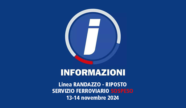 13 e 14 novembre linea Randazzo Riposto sospesa